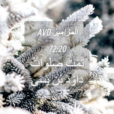 Picture 04 - اَلْمَزَامِيرُ 72:20 AVD - تَمَّتْ صَلَوَاتُ دَاوُدَ - Bible Verse Picture