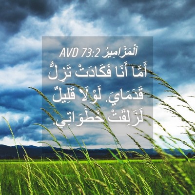 Picture 04 - اَلْمَزَامِيرُ 73:2 AVD - أَمَّا أَنَا فَكَادَتْ - Bible Verse Picture