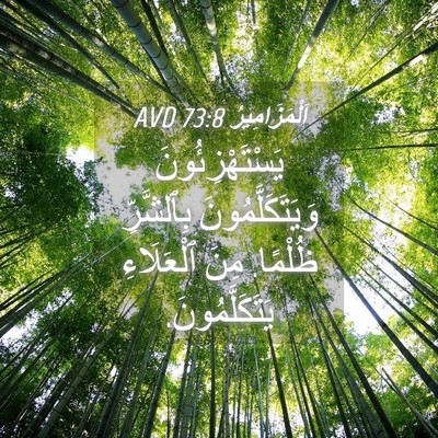 Picture 04 - اَلْمَزَامِيرُ 73:8 AVD - يَسْتَهْزِئُونَ - Bible Verse Picture