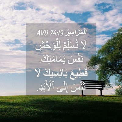 Picture 04 - اَلْمَزَامِيرُ 74:19 AVD - لَا تُسَلِّمْ لِلْوَحْشِ - Bible Verse Picture