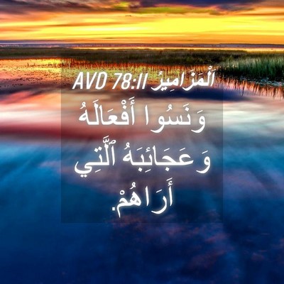 Picture 04 - اَلْمَزَامِيرُ 78:11 AVD - وَنَسُوا أَفْعَالَهُ - Bible Verse Picture