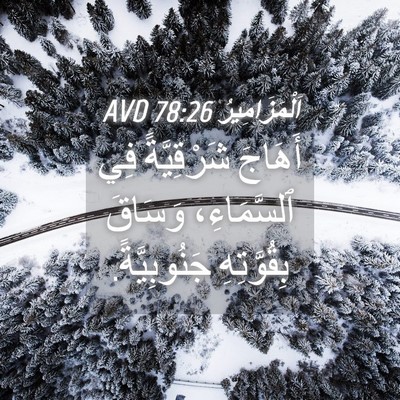 Picture 04 - اَلْمَزَامِيرُ 78:26 AVD - أَهَاجَ شَرْقِيَّةً فِي - Bible Verse Picture