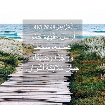 Picture 04 - اَلْمَزَامِيرُ 78:49 AVD - أَرْسَلَ عَلَيْهِمْ - Bible Verse Picture