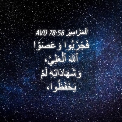 Picture 04 - اَلْمَزَامِيرُ 78:56 AVD - فَجَرَّبُوا وَعَصَوْا - Bible Verse Picture