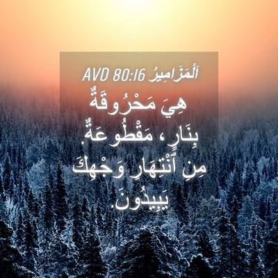 Picture 04 - اَلْمَزَامِيرُ 80:16 AVD - هِيَ مَحْرُوقَةٌ بِنَارٍ، - Bible Verse Picture