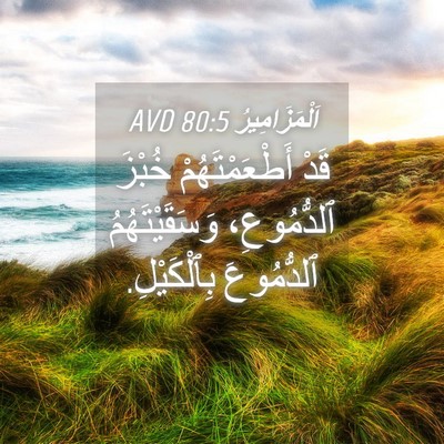 Picture 04 - اَلْمَزَامِيرُ 80:5 AVD - قَدْ أَطْعَمْتَهُمْ - Bible Verse Picture