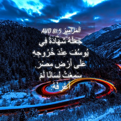 Picture 04 - اَلْمَزَامِيرُ 81:5 AVD - جَعَلَهُ شَهَادَةً فِي - Bible Verse Picture