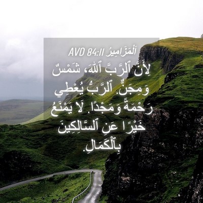 Picture 04 - اَلْمَزَامِيرُ 84:11 AVD - لِأَنَّ ٱلرَّبَّ ٱللهَ، - Bible Verse Picture