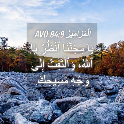 Picture 04 - اَلْمَزَامِيرُ 84:9 AVD - يَا مِجَنَّنَا ٱنْظُرْ يَا - Bible Verse Picture