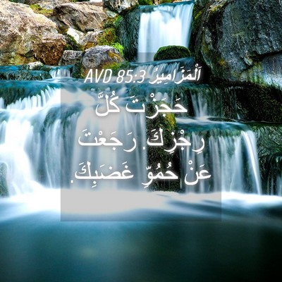 Picture 04 - اَلْمَزَامِيرُ 85:3 AVD - حَجَزْتَ كُلَّ رِجْزِكَ. - Bible Verse Picture