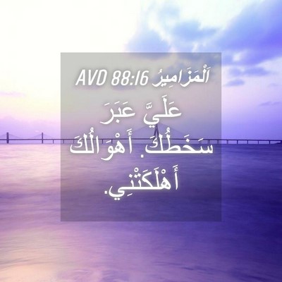Picture 04 - اَلْمَزَامِيرُ 88:16 AVD - عَلَيَّ عَبَرَ سَخَطُكَ. - Bible Verse Picture