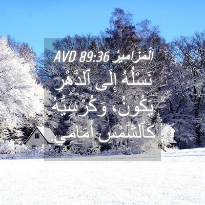 Picture 04 - اَلْمَزَامِيرُ 89:36 AVD - نَسْلُهُ إِلَى ٱلدَّهْرِ - Bible Verse Picture