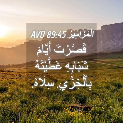 Picture 04 - اَلْمَزَامِيرُ 89:45 AVD - قَصَّرْتَ أَيَّامَ - Bible Verse Picture