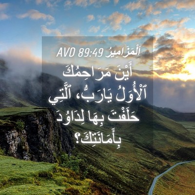 Picture 04 - اَلْمَزَامِيرُ 89:49 AVD - أَيْنَ مَرَاحِمُكَ - Bible Verse Picture
