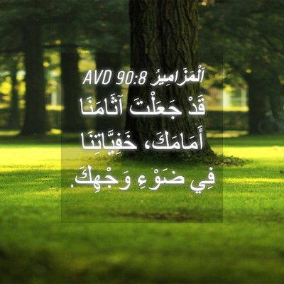 Picture 04 - اَلْمَزَامِيرُ 90:8 AVD - قَدْ جَعَلْتَ آثَامَنَا - Bible Verse Picture