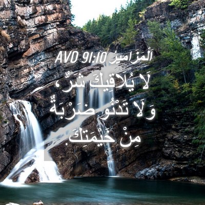 Picture 04 - اَلْمَزَامِيرُ 91:10 AVD - لَا يُلَاقِيكَ شَرٌّ، - Bible Verse Picture