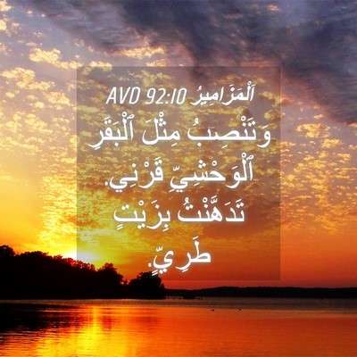 Picture 04 - اَلْمَزَامِيرُ 92:10 AVD - وَتَنْصِبُ مِثْلَ - Bible Verse Picture