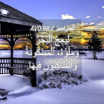 Picture 04 - اَلْمَزَامِيرُ 98:7 AVD - لِيَعِجَّ ٱلْبَحْرُ - Bible Verse Picture