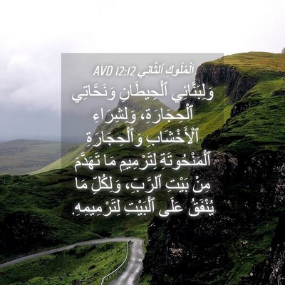 Picture 04 - اَلْمُلُوكِ ٱلثَّانِي 12:12 AVD - وَلِبَنَّائِي ٱلْحِيطَانِ - Bible Verse Picture