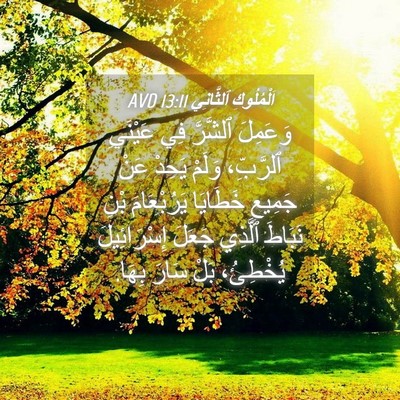 Picture 04 - اَلْمُلُوكِ ٱلثَّانِي 13:11 AVD - وَعَمِلَ ٱلشَّرَّ فِي - Bible Verse Picture