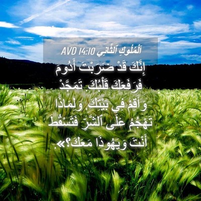 Picture 04 - اَلْمُلُوكِ ٱلثَّانِي 14:10 AVD - إِنَّكَ قَدْ ضَرَبْتَ - Bible Verse Picture