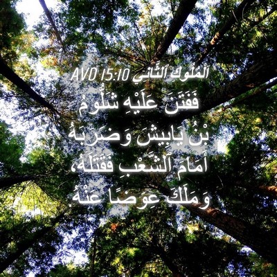 Picture 04 - اَلْمُلُوكِ ٱلثَّانِي 15:10 AVD - فَفَتَنَ عَلَيْهِ - Bible Verse Picture