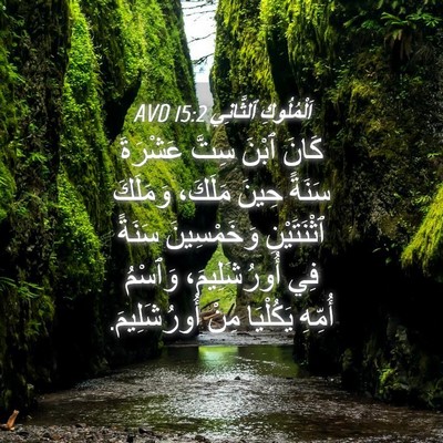 Picture 04 - اَلْمُلُوكِ ٱلثَّانِي 15:2 AVD - كَانَ ٱبْنَ سِتَّ عَشْرَةَ - Bible Verse Picture