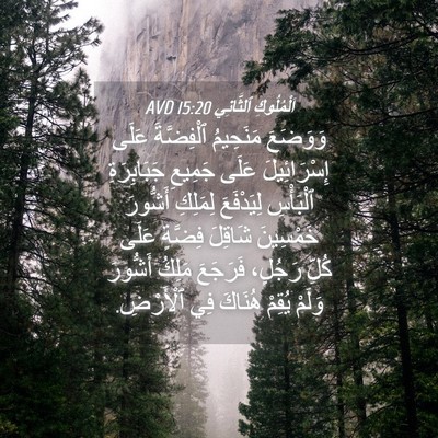 Picture 04 - اَلْمُلُوكِ ٱلثَّانِي 15:20 AVD - وَوَضَعَ مَنَحِيمُ - Bible Verse Picture