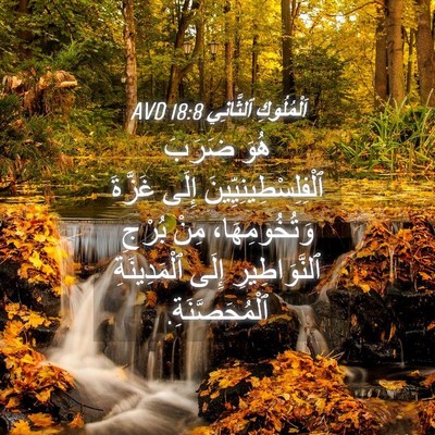 Picture 04 - اَلْمُلُوكِ ٱلثَّانِي 18:8 AVD - هُوَ ضَرَبَ - Bible Verse Picture