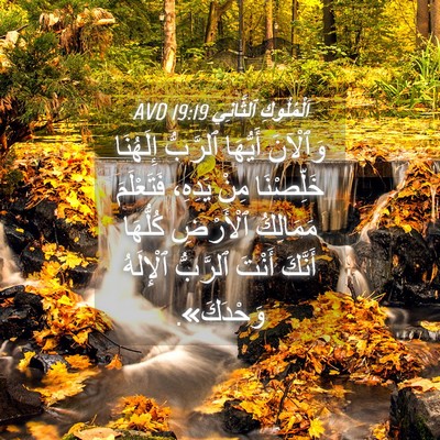 Picture 04 - اَلْمُلُوكِ ٱلثَّانِي 19:19 AVD - وَٱلْآنَ أَيُّهَا - Bible Verse Picture