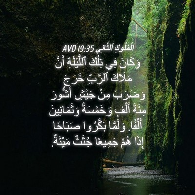 Picture 04 - اَلْمُلُوكِ ٱلثَّانِي 19:35 AVD - وَكَانَ فِي تِلْكَ - Bible Verse Picture