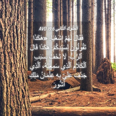 Picture 04 - اَلْمُلُوكِ ٱلثَّانِي 19:6 AVD - فَقَالَ لَهُمْ إِشَعْيَا: - Bible Verse Picture