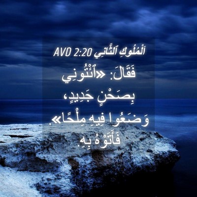 Picture 04 - اَلْمُلُوكِ ٱلثَّانِي 2:20 AVD - فَقَالَ: «ٱئْتُونِي - Bible Verse Picture