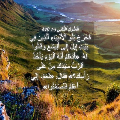 Picture 04 - اَلْمُلُوكِ ٱلثَّانِي 2:3 AVD - فَخَرَجَ بَنُو - Bible Verse Picture