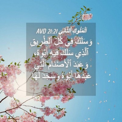 Picture 04 - اَلْمُلُوكِ ٱلثَّانِي 21:21 AVD - وَسَلَكَ فِي كُلِّ - Bible Verse Picture