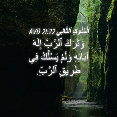 Picture 04 - اَلْمُلُوكِ ٱلثَّانِي 21:22 AVD - وَتَرَكَ ٱلرَّبَّ إِلَهَ - Bible Verse Picture