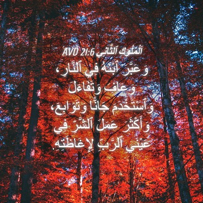Picture 04 - اَلْمُلُوكِ ٱلثَّانِي 21:6 AVD - وَعَبَّرَ ٱبْنَهُ فِي - Bible Verse Picture