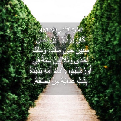 Picture 04 - اَلْمُلُوكِ ٱلثَّانِي 22:1 AVD - كَانَ يُوشِيَّا ٱبْنَ - Bible Verse Picture