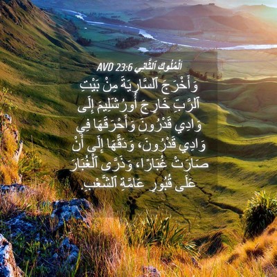 Picture 04 - اَلْمُلُوكِ ٱلثَّانِي 23:6 AVD - وَأَخْرَجَ ٱلسَّارِيَةَ - Bible Verse Picture