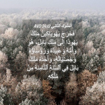 Picture 04 - اَلْمُلُوكِ ٱلثَّانِي 24:12 AVD - فَخَرَجَ يَهُويَاكِينُ - Bible Verse Picture