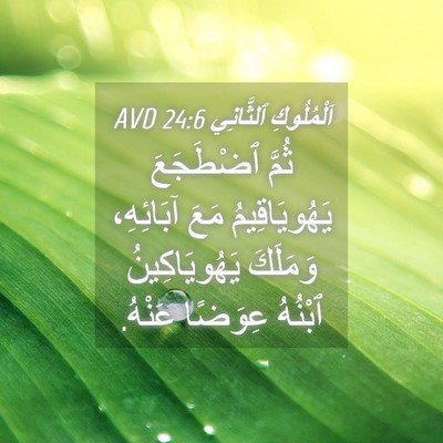 Picture 04 - اَلْمُلُوكِ ٱلثَّانِي 24:6 AVD - ثُمَّ ٱضْطَجَعَ - Bible Verse Picture