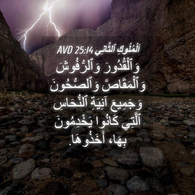 Picture 04 - اَلْمُلُوكِ ٱلثَّانِي 25:14 AVD - وَٱلْقُدُورَ وَٱلرُّفُوشَ - Bible Verse Picture
