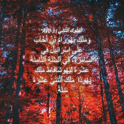 Picture 04 - اَلْمُلُوكِ ٱلثَّانِي 3:1 AVD - وَمَلَكَ يَهُورَامُ بْنُ - Bible Verse Picture