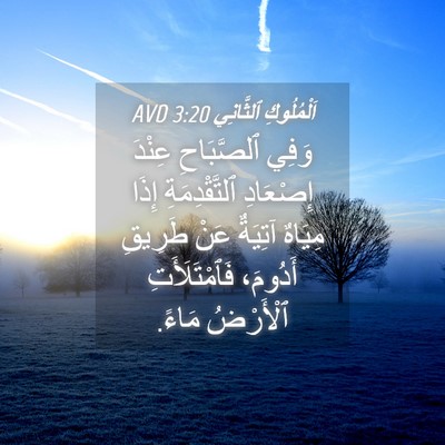Picture 04 - اَلْمُلُوكِ ٱلثَّانِي 3:20 AVD - وَفِي ٱلصَّبَاحِ عِنْدَ - Bible Verse Picture