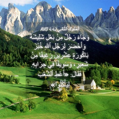 Picture 04 - اَلْمُلُوكِ ٱلثَّانِي 4:42 AVD - وَجَاءَ رَجُلٌ مِنْ بَعْلِ - Bible Verse Picture