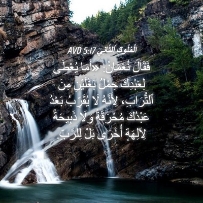 Picture 04 - اَلْمُلُوكِ ٱلثَّانِي 5:17 AVD - فَقَالَ نُعْمَانُ: «أَمَا - Bible Verse Picture