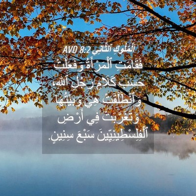 Picture 04 - اَلْمُلُوكِ ٱلثَّانِي 8:2 AVD - فَقَامَتِ ٱلْمَرْأَةُ - Bible Verse Picture