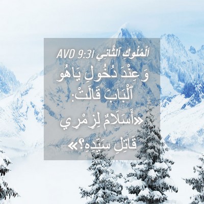 Picture 04 - اَلْمُلُوكِ ٱلثَّانِي 9:31 AVD - وَعِنْدَ دُخُولِ يَاهُو - Bible Verse Picture