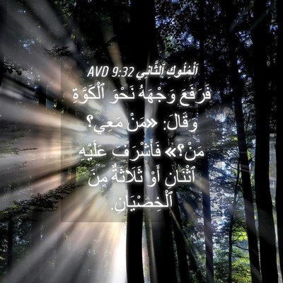 Picture 04 - اَلْمُلُوكِ ٱلثَّانِي 9:32 AVD - فَرَفَعَ وَجْهَهُ نَحْوَ - Bible Verse Picture