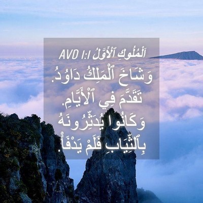 Picture 04 - اَلْمُلُوكِ ٱلْأَوَّلُ 1:1 AVD - وَشَاخَ ٱلْمَلِكُ دَاوُدُ. - Bible Verse Picture
